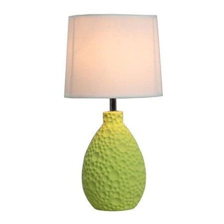 ALL THE RAGES All The Rages LT2003-GRN Texturized Ceramic Oval Table Lamp - Green LT2003-GRN